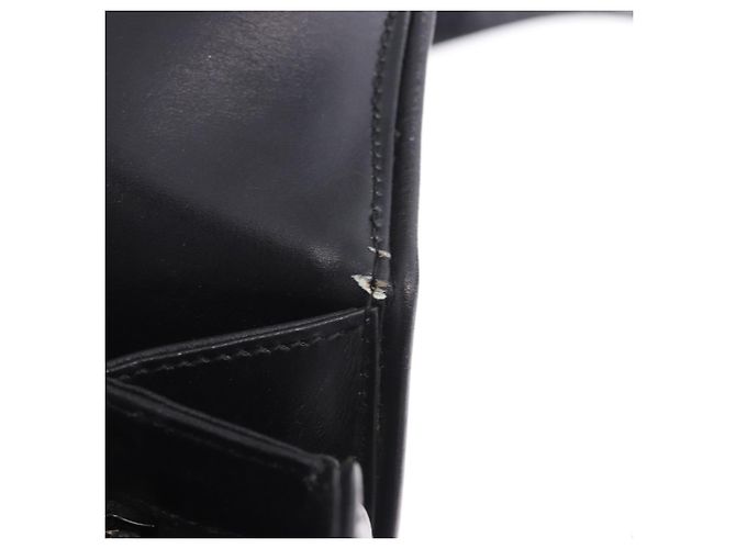 Borsa a tracolla GUCCI GG in pelle nera e oro 14 001 5519 Auth ka6135 Nero - vista 29