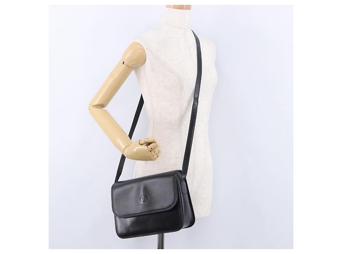 Borsa a tracolla GUCCI GG in pelle nera e oro 14 001 5519 Auth ka6135 Nero - vista 31