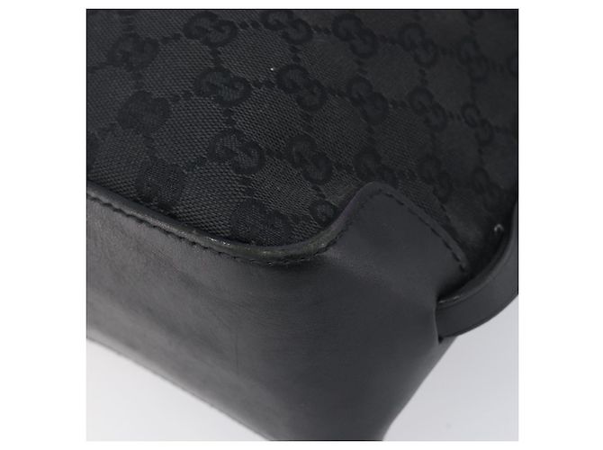 Saco Tote GUCCI GG Canvas Preto Prata 107757 Auth 200686 - vista 12