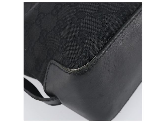 Saco Tote GUCCI GG Canvas Preto Prata 107757 Auth 200686 - vista 13