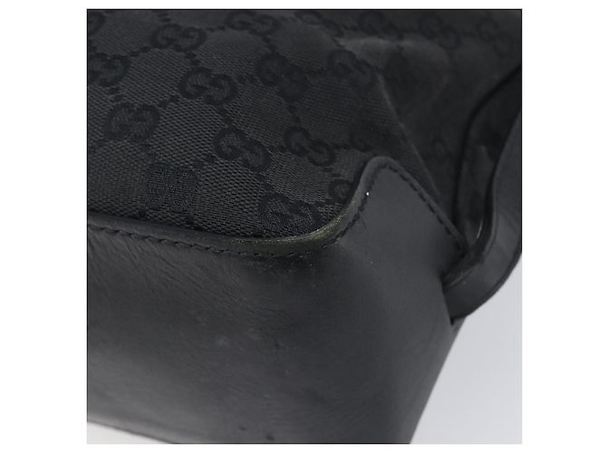 Saco Tote GUCCI GG Canvas Preto Prata 107757 Auth 200686 - vista 14