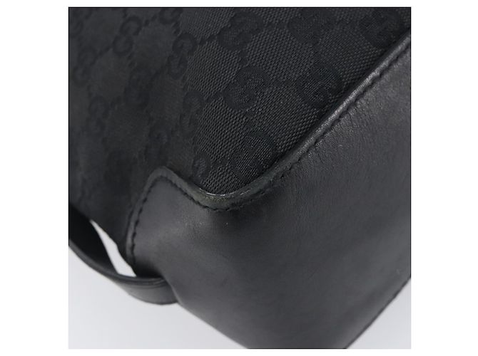 Saco Tote GUCCI GG Canvas Preto Prata 107757 Auth 200686 - vista 15