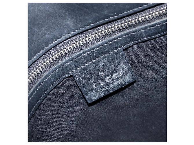 Saco Tote GUCCI GG Canvas Preto Prata 107757 Auth 200686 - vista 17