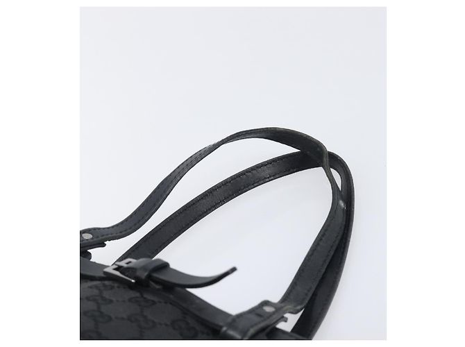 Saco Tote GUCCI GG Canvas Preto Prata 107757 Auth 200686 - vista 9