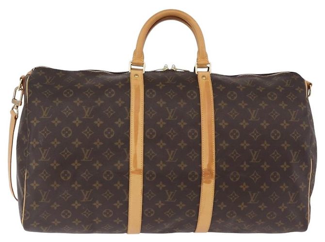 LOUIS VUITTON Monogram Keepall Bandouliere 55 Borsa Boston M41414 LV Auth ka6148 Monogramma - vista 13