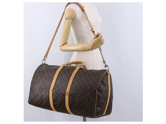 LOUIS VUITTON Monogram Keepall Bandouliere 55 Borsa Boston M41414 LV Auth ka6148 Monogramma - vista 33