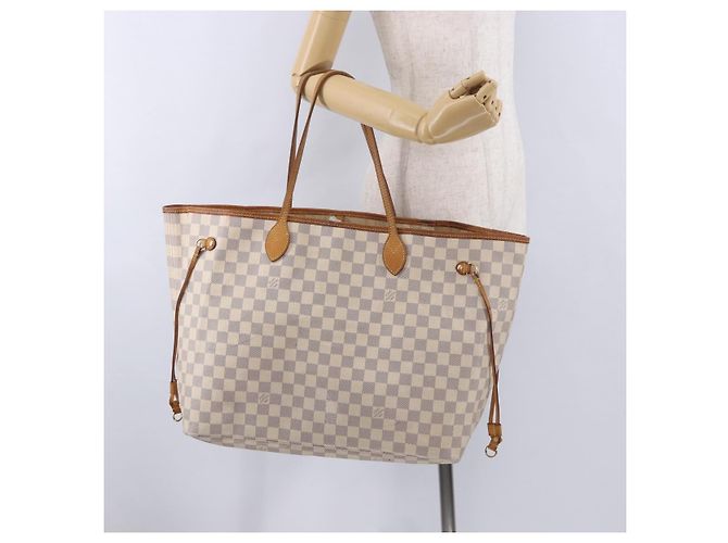 Borsa Tote LOUIS VUITTON Damier Azur Neverfull GM N41360 LV Auth 199621 - vista 26
