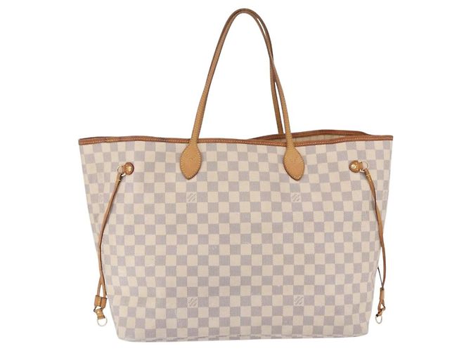 Borsa Tote LOUIS VUITTON Damier Azur Neverfull GM N41360 LV Auth 199621 - vista 3