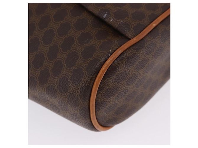 Céline Borsa a tracolla CELINE Macadam PVC Pelle Marrone Tono Oro Auth 202119A - vista 11