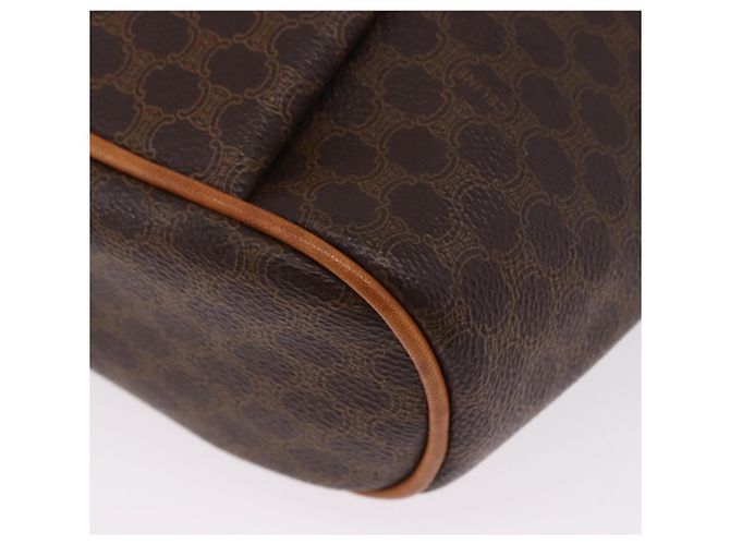 Céline Borsa a tracolla CELINE Macadam PVC Pelle Marrone Tono Oro Auth 202119A - vista 14