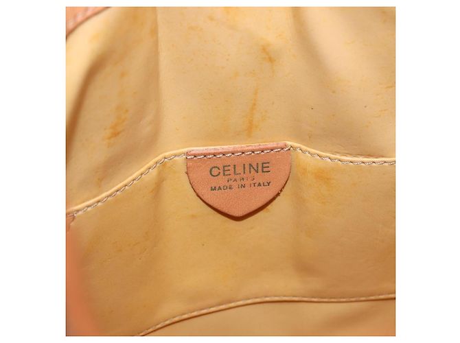 Céline Borsa a tracolla CELINE Macadam PVC Pelle Marrone Tono Oro Auth 202119A - vista 17