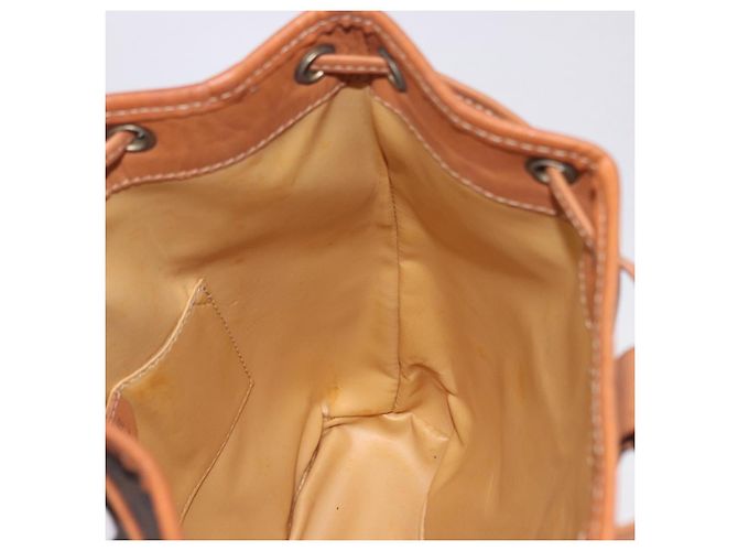 Céline Borsa a tracolla CELINE Macadam PVC Pelle Marrone Tono Oro Auth 202119A - vista 19