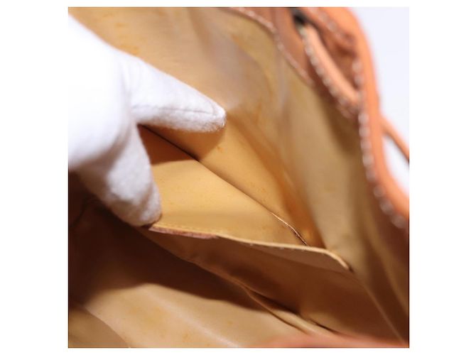 Céline Borsa a tracolla CELINE Macadam PVC Pelle Marrone Tono Oro Auth 202119A - vista 21