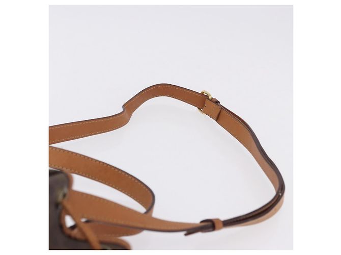 Céline Borsa a tracolla CELINE Macadam PVC Pelle Marrone Tono Oro Auth 202119A - vista 9