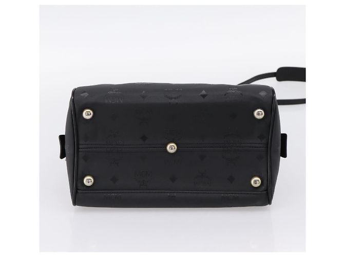 Borsa a mano MCM Vicetos Logogram PVC Leather 2way Nero Oro Auth 202886A D'oro - vista 11