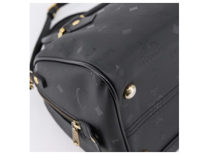 Borsa a mano MCM Vicetos Logogram PVC Leather 2way Nero Oro Auth 202886A D'oro - vista 13
