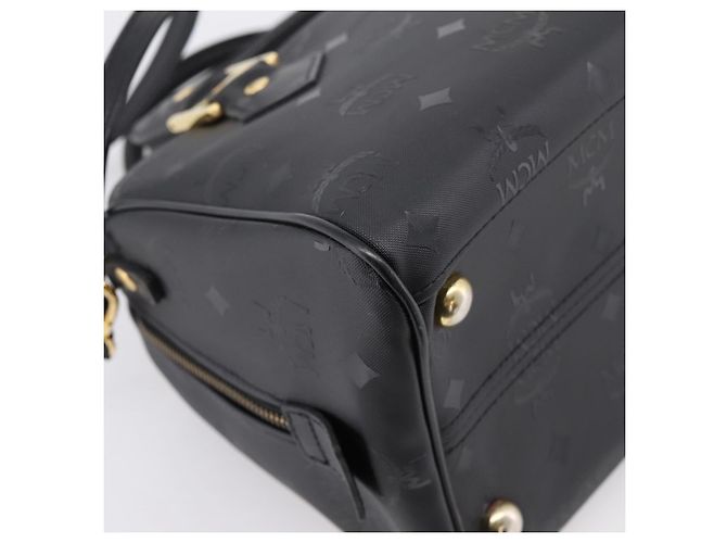 Borsa a mano MCM Vicetos Logogram PVC Leather 2way Nero Oro Auth 202886A D'oro - vista 15