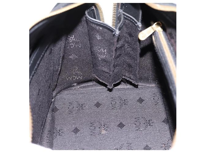 Borsa a mano MCM Vicetos Logogram PVC Leather 2way Nero Oro Auth 202886A D'oro - vista 20