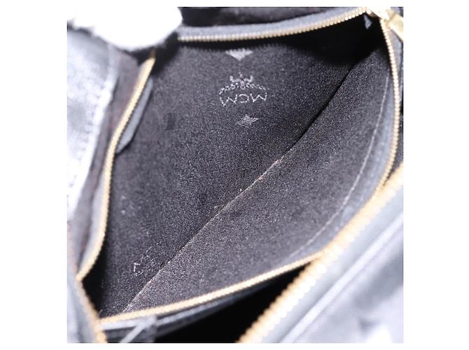 Borsa a mano MCM Vicetos Logogram PVC Leather 2way Nero Oro Auth 202886A D'oro - vista 22