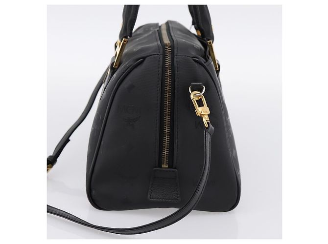 Borsa a mano MCM Vicetos Logogram PVC Leather 2way Nero Oro Auth 202886A D'oro - vista 5
