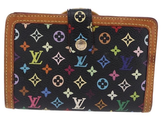 LOUIS VUITTON Monogram Multicolor Portefeuille Viennois Black M92988 Auth 203092 - vista 13