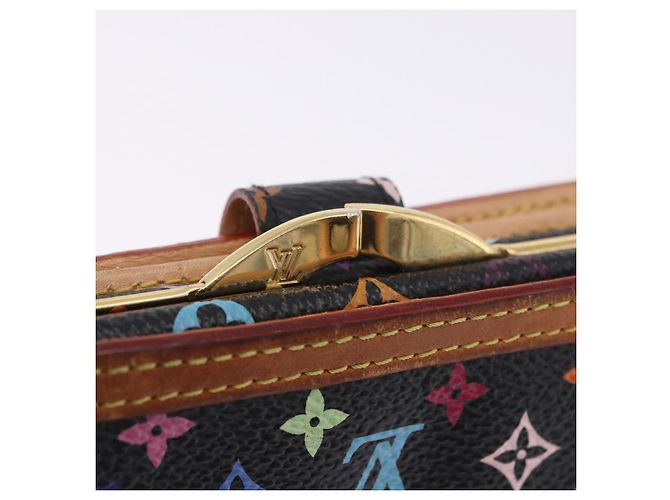 LOUIS VUITTON Monogram Multicolor Portefeuille Viennois Black M92988 Auth 203092 - vista 17