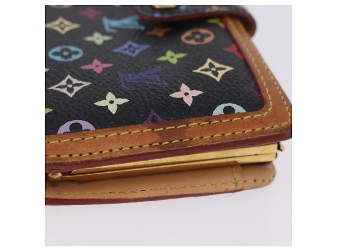 LOUIS VUITTON Monogram Multicolor Portefeuille Viennois Black M92988 Auth 203092 - vista 4