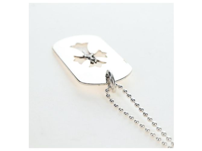 Collana Dog Tag Large Flare Dagger Chrome Hearts metallo Silver Auth mr2895SAM Argento - vista 11