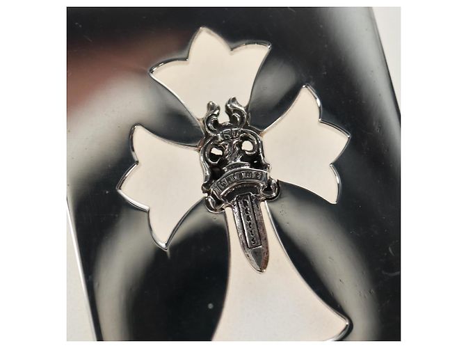 Collana Dog Tag Large Flare Dagger Chrome Hearts metallo Silver Auth mr2895SAM Argento - vista 13