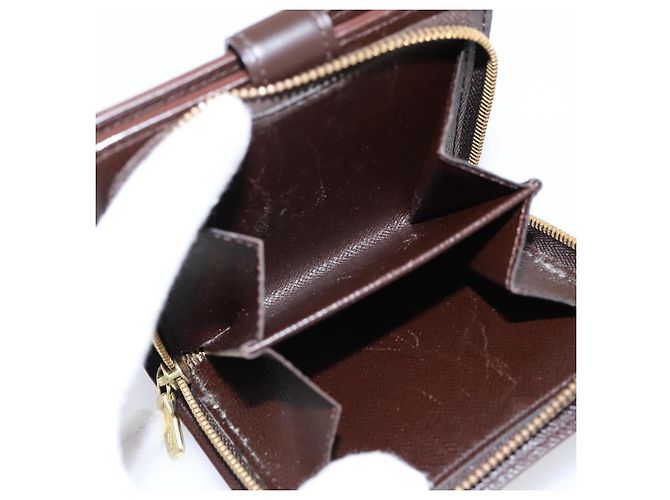 LOUIS VUITTON Damier Ebene Compact Zip Bifold Wallet N61668 LV Auth 202835 - vista 11
