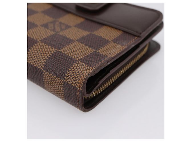 LOUIS VUITTON Damier Ebene Compact Zip Bifold Wallet N61668 LV Auth 202835 - vista 14