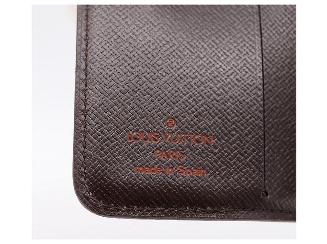 LOUIS VUITTON Damier Ebene Compact Zip Bifold Wallet N61668 LV Auth 202835 - vista 18