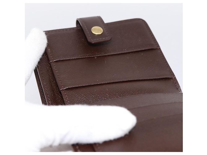 LOUIS VUITTON Damier Ebene Compact Zip Bifold Wallet N61668 LV Auth 202835 - vista 21