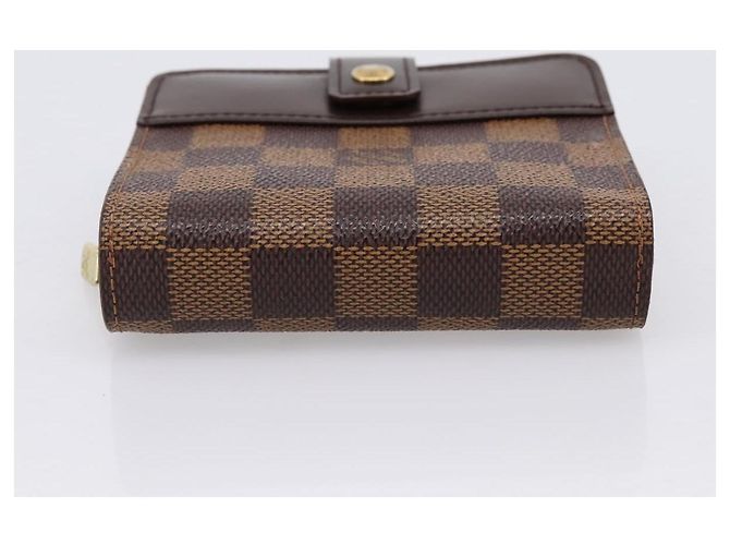 LOUIS VUITTON Damier Ebene Compact Zip Bifold Wallet N61668 LV Auth 202835 - vista 4