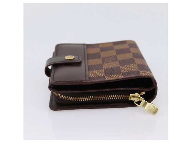 LOUIS VUITTON Damier Ebene Compact Zip Bifold Wallet N61668 LV Auth 202835 - vista 5