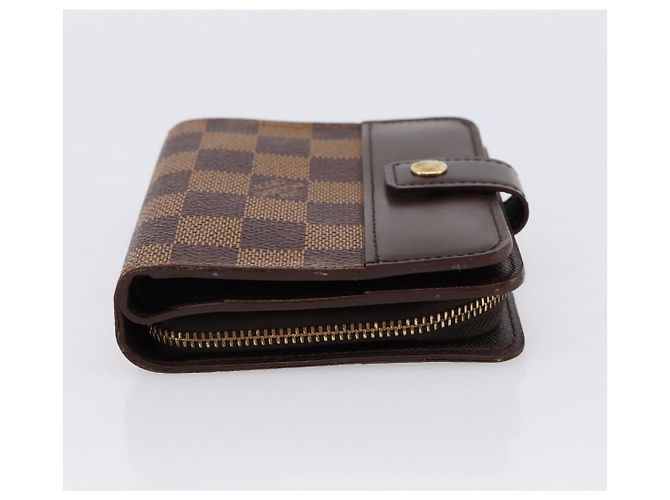 LOUIS VUITTON Damier Ebene Compact Zip Bifold Wallet N61668 LV Auth 202835 - vista 6