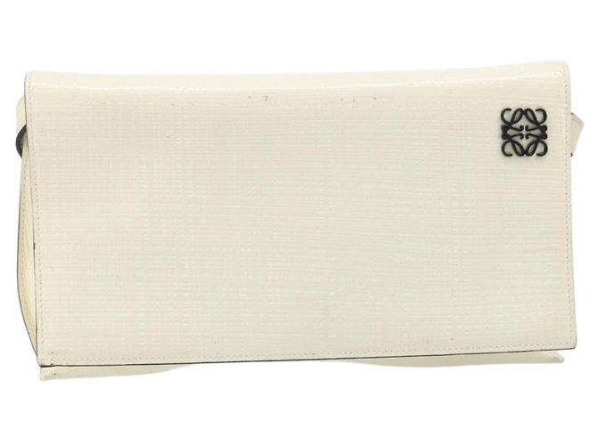 Sac à épaule LOEWE en cuir Ivory Gold Tone Auth 202298 Écru - vue 13