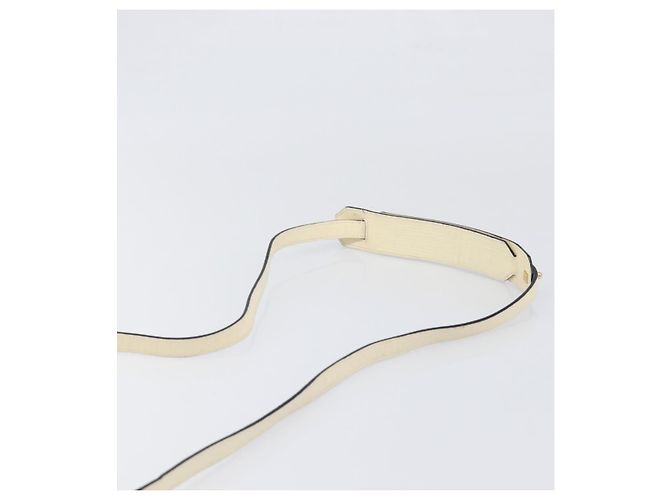 Sac à épaule LOEWE en cuir Ivory Gold Tone Auth 202298 Écru - vue 14