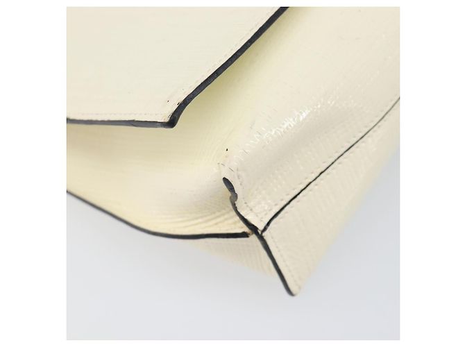 Sac à épaule LOEWE en cuir Ivory Gold Tone Auth 202298 Écru - vue 15