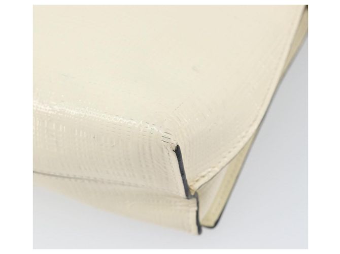 Sac à épaule LOEWE en cuir Ivory Gold Tone Auth 202298 Écru - vue 16
