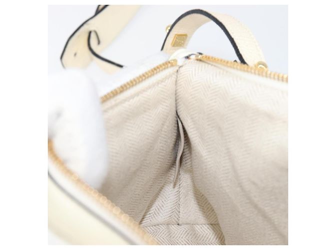 Sac à épaule LOEWE en cuir Ivory Gold Tone Auth 202298 Écru - vue 21