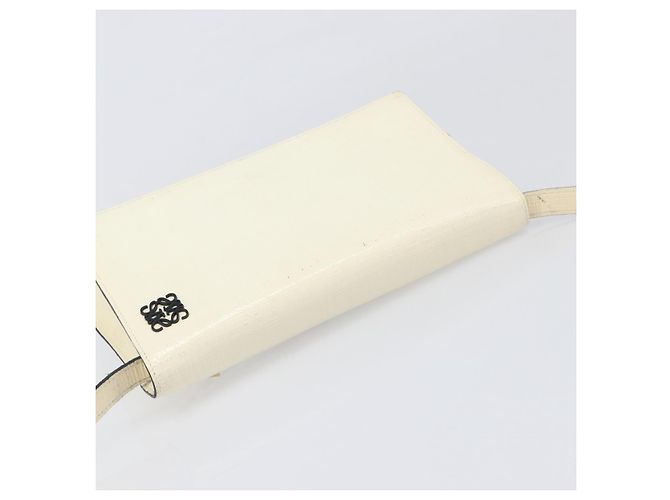 Sac à épaule LOEWE en cuir Ivory Gold Tone Auth 202298 Écru - vue 6