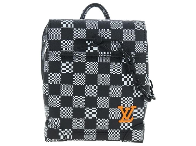 Borsa LOUIS VUITTON Damier Distorted Steamer XS Bag Black N60453 LV Auth 197245SM Nero - vista 13