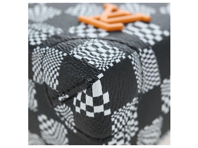 Borsa LOUIS VUITTON Damier Distorted Steamer XS Bag Black N60453 LV Auth 197245SM Nero - vista 16