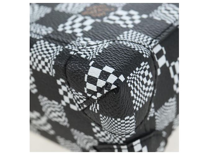 Borsa LOUIS VUITTON Damier Distorted Steamer XS Bag Black N60453 LV Auth 197245SM Nero - vista 18
