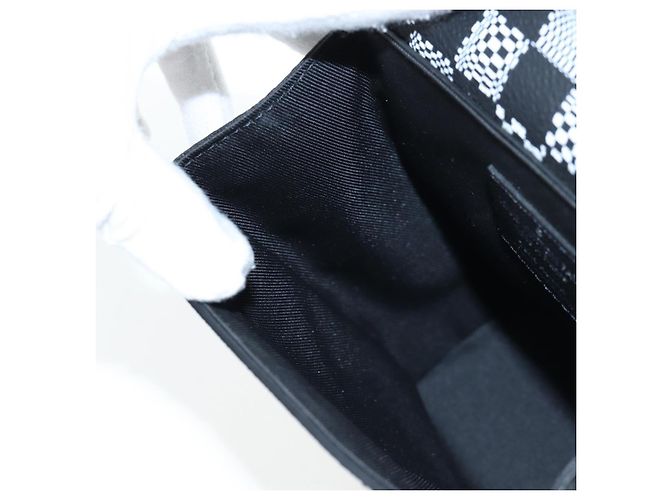 Borsa LOUIS VUITTON Damier Distorted Steamer XS Bag Black N60453 LV Auth 197245SM Nero - vista 24