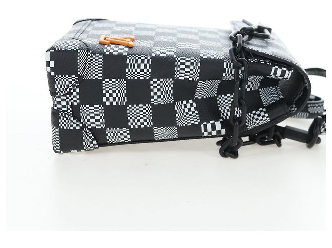 Borsa LOUIS VUITTON Damier Distorted Steamer XS Bag Black N60453 LV Auth 197245SM Nero - vista 4