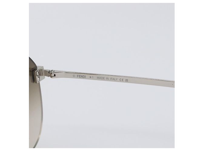 FENDI randlose Sonnenbrille Metall Black Auth BA15677M Schwarz - Ansicht 11