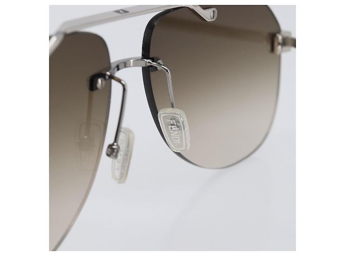 FENDI randlose Sonnenbrille Metall Black Auth BA15677M Schwarz - Ansicht 13