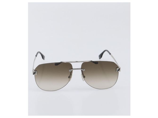 FENDI randlose Sonnenbrille Metall Black Auth BA15677M Schwarz - Ansicht 2